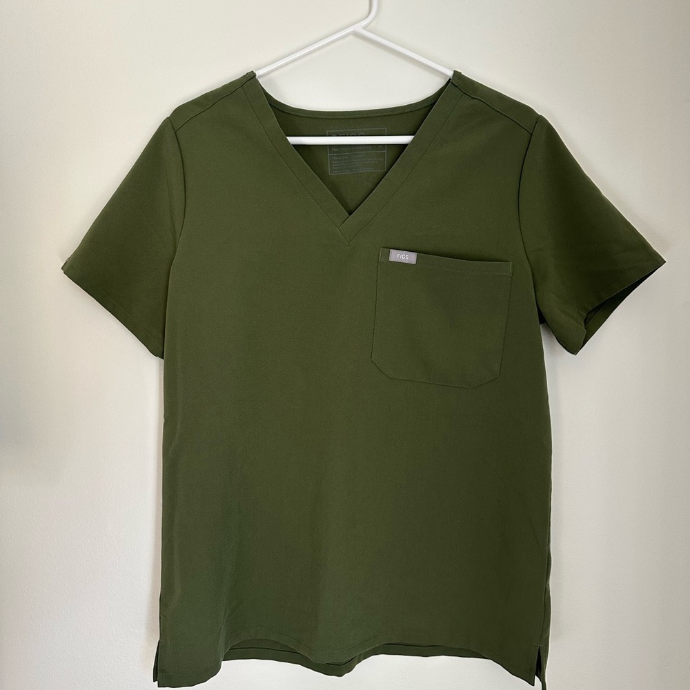 Figs Hunter Green Scrubs Shirt
